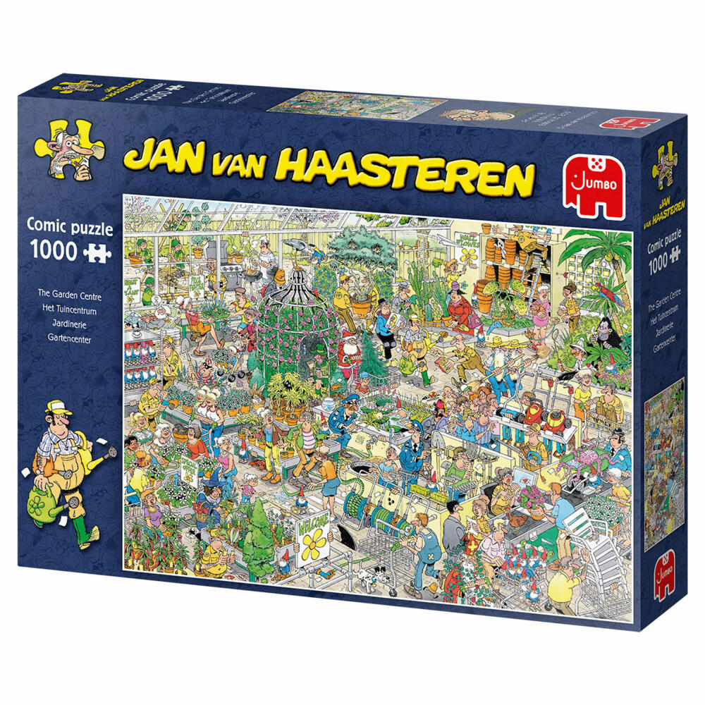 Jumbo Spiele Jan van Haasteren - Gartencenter, Puzzle, Erwachsenenpuzzle, Puzzlespiel, 1000 Teile, 19066