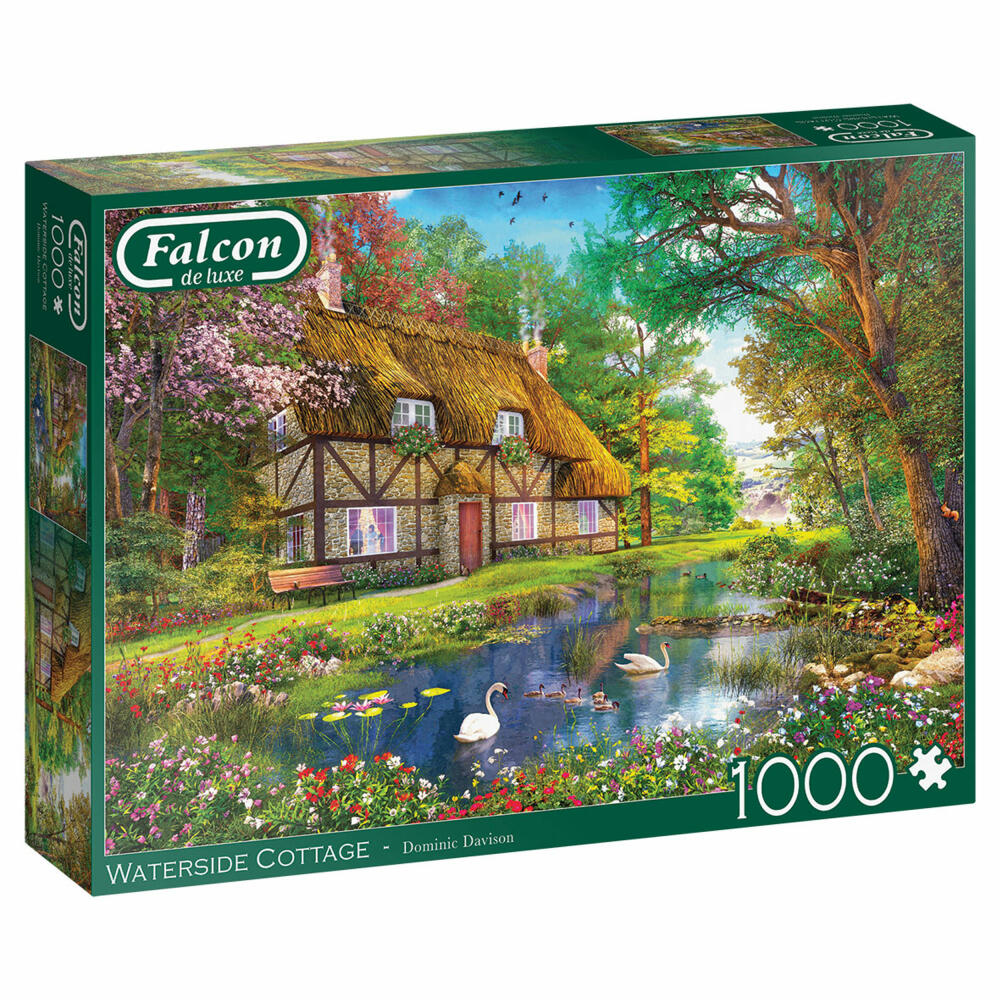 Jumbo Spiele Falcon Waterside Cottage, Puzzle, Erwachsenenpuzzle, Puzzlespiel, 1000 Teile, 11350