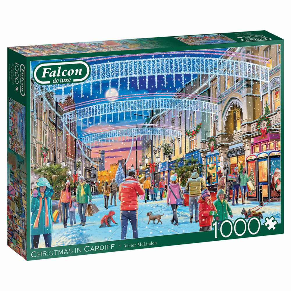 Jumbo Spiele Falcon Christmas is Cardiff, Puzzle, Erwachsenenpuzzle, Puzzlespiel, 1000 Teile, 11393