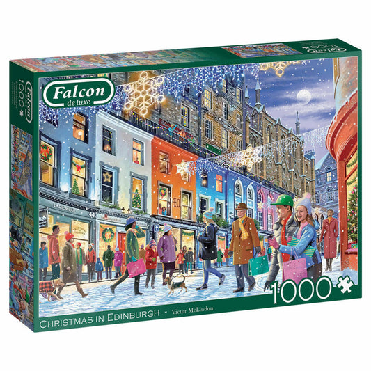 Jumbo Spiele Falcon Christmas in Edinburgh, Puzzle, Erwachsenenpuzzle, Puzzlespiel, 1000 Teile, 11353