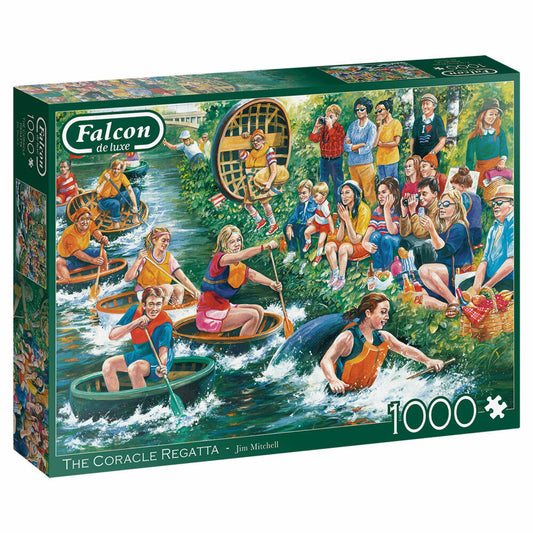 Jumbo Spiele Falcon The Coracle Regatta, Puzzle, Erwachsenenpuzzle, Puzzlespiel, 1000 Teile, 11338