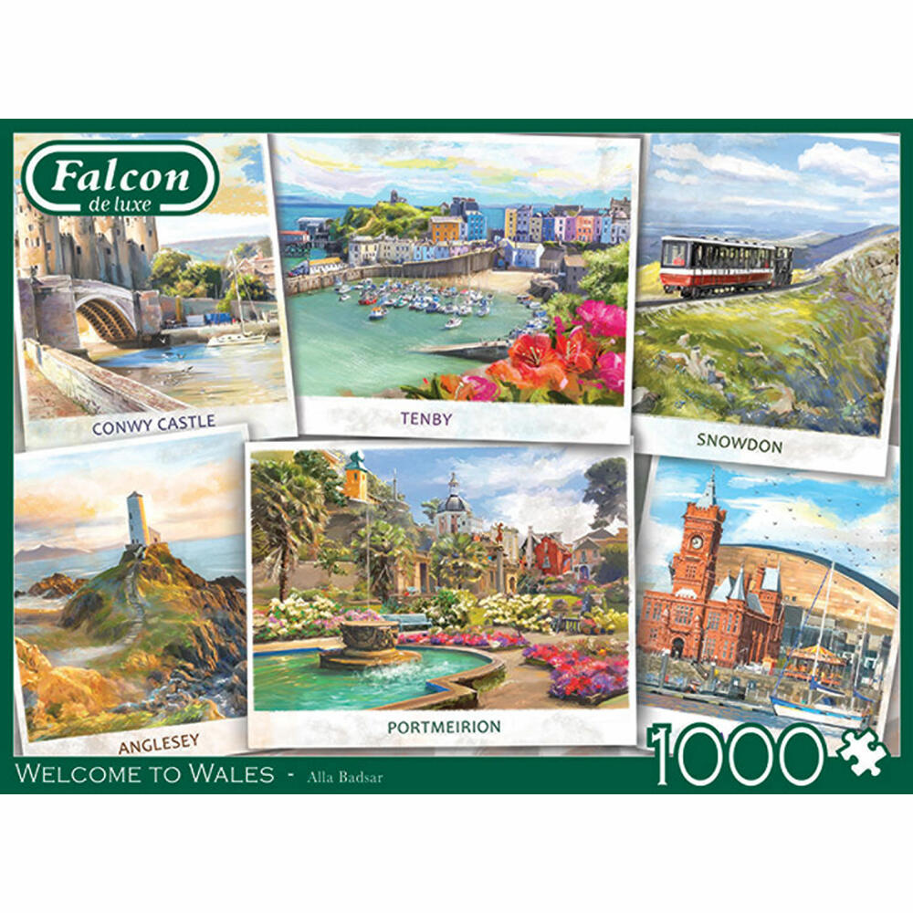 Jumbo Spiele Falcon Welcome to Wales, Puzzle, Erwachsenenpuzzle, Puzzlespiel, 1000 Teile, 11341