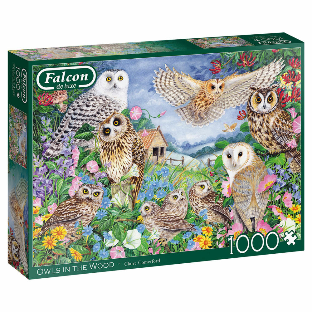 Jumbo Spiele Falcon Owls in the Wood, Puzzle, Erwachsenenpuzzle, Puzzlespiel, 1000 Teile, 11286