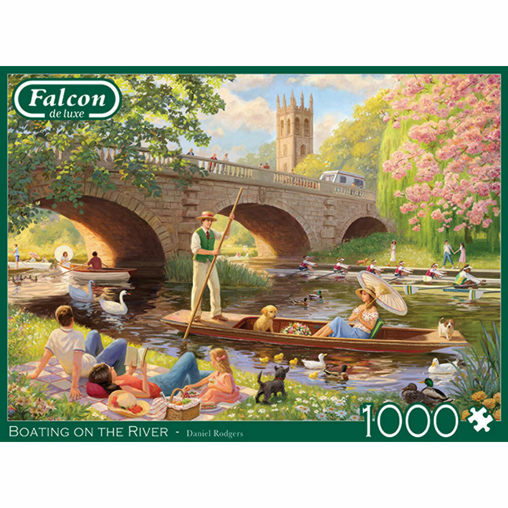 Jumbo Spiele Falcon Boating on the River, Puzzle, Erwachsenenpuzzle, Puzzlespiel, 1000 Teile, 11348