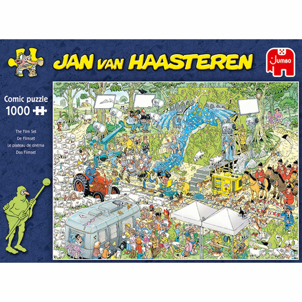 Jumbo Spiele Jan van Haasteren - Film-Set, Puzzle, Erwachsenenpuzzle, Puzzlespiel, 1000 Teile, 19074