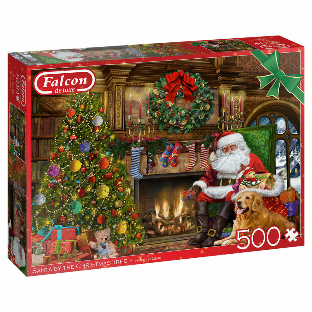 Jumbo Spiele Falcon Santa by the Christmas Tree, Puzzle, Erwachsenenpuzzle, Puzzlespiel, 500 Teile, 11311