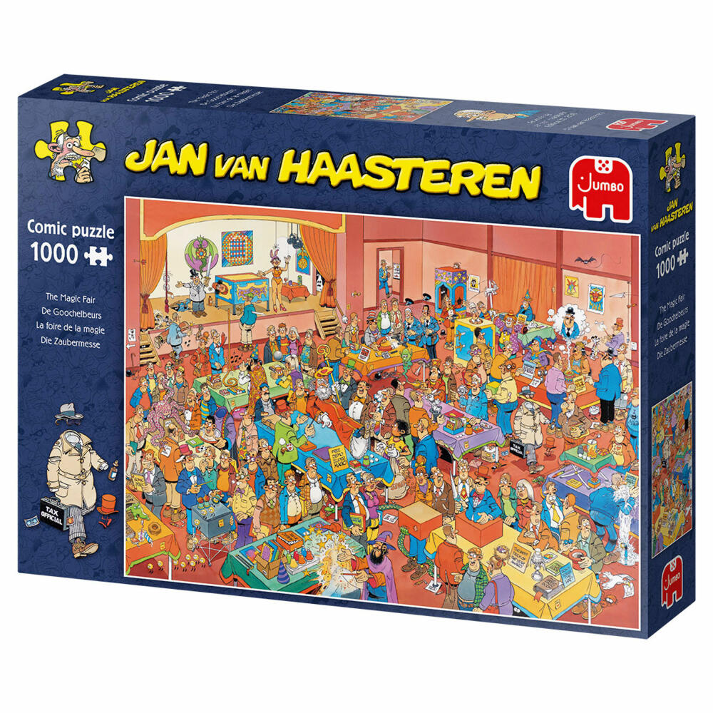 Jumbo Spiele Jan van Haasteren - Zauberer Messe, Puzzle, Erwachsenenpuzzle, Puzzlespiel, 1000 Teile, 19072