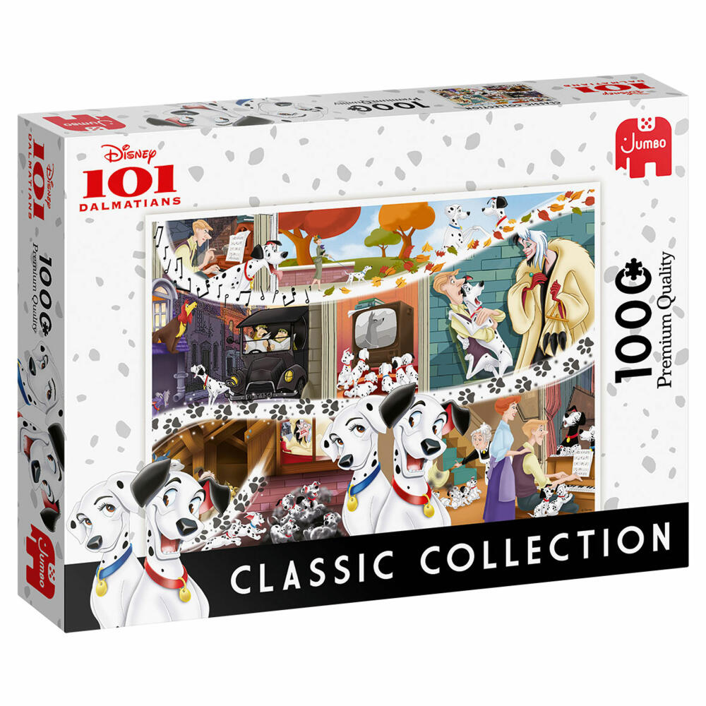 Jumbo Spiele Disney Classic Collection 101 Dalmatiner, Puzzle, Erwachsenenpuzzle, Puzzlespiel, 1000 Teile, 19487