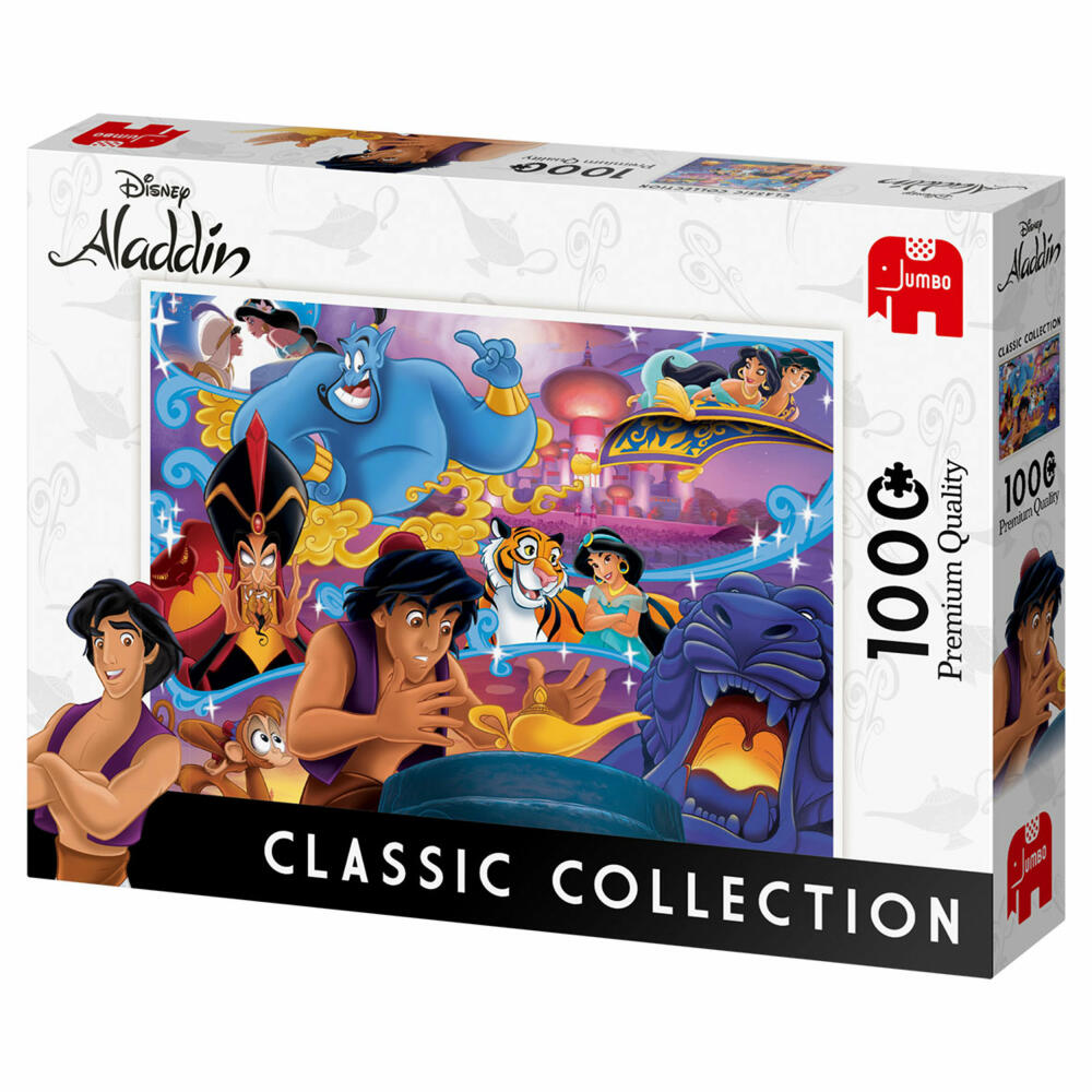 Jumbo Spiele Disney Classic Collection Aladdin, Puzzle, Erwachsenenpuzzle, Puzzlespiel, 1000 Teile, 18825