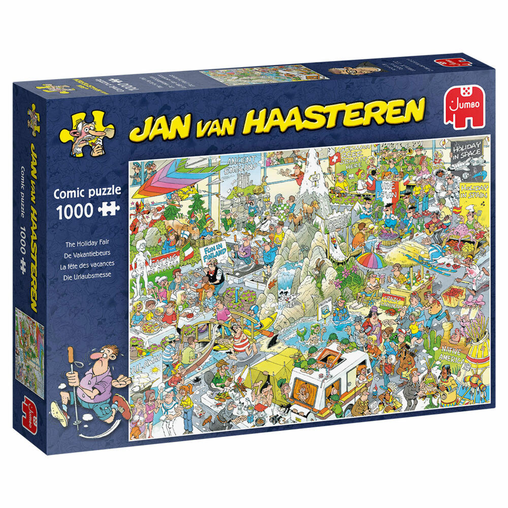 Jumbo Spiele Jan van Haasteren - Urlaubsmesse, Puzzle, Erwachsenenpuzzle, Puzzlespiel, 1000 Teile, 19051