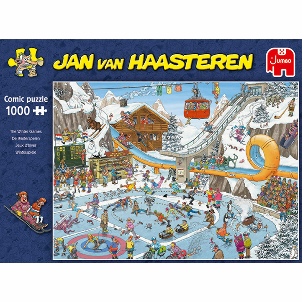 Jumbo Spiele Jan van Haasteren - Winterspiele, Puzzle, Erwachsenenpuzzle, Puzzlespiel, 1000 Teile, 19065