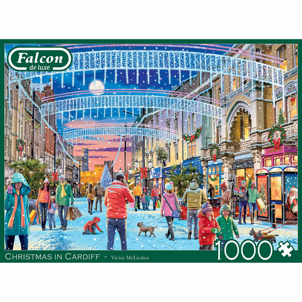 Jumbo Spiele Falcon Christmas is Cardiff, Puzzle, Erwachsenenpuzzle, Puzzlespiel, 1000 Teile, 11393