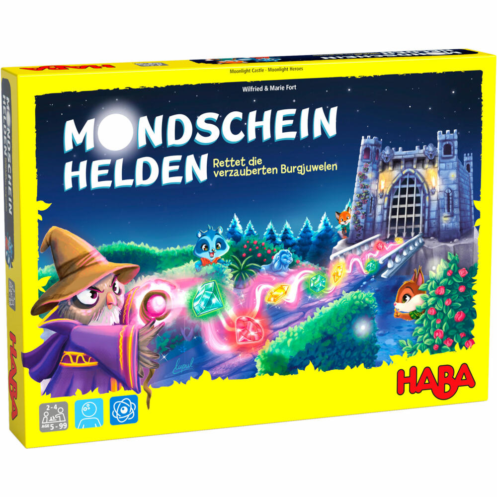 HABA Mondscheinhelden, 3D-Spiel, Schiebespiel, Sammelspiel, Kinderspiel, Kinder Spiel, ab 5 Jahren, 306482