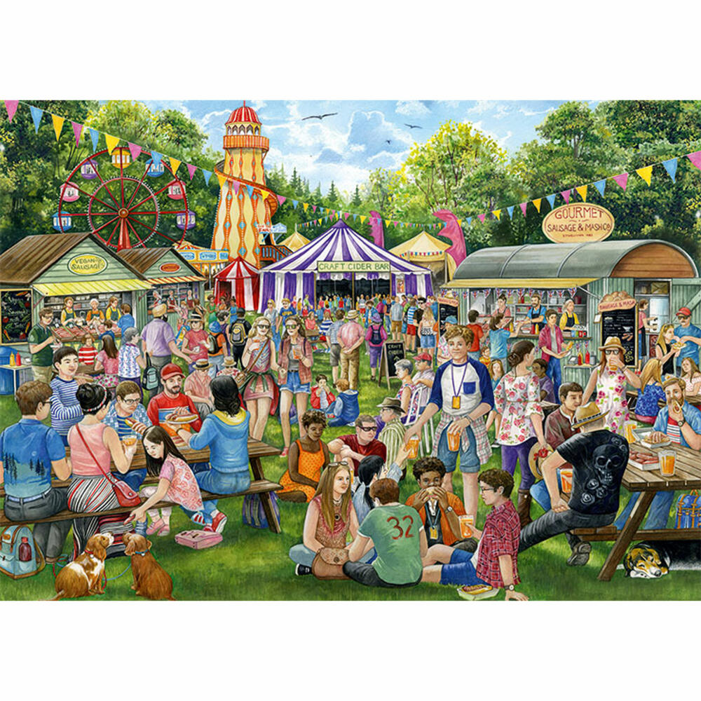 Jumbo Spiele Falcon Sausage and Cider Festival, Puzzle, Erwachsenenpuzzle, Puzzlespiel, 1000 Teile, 11337