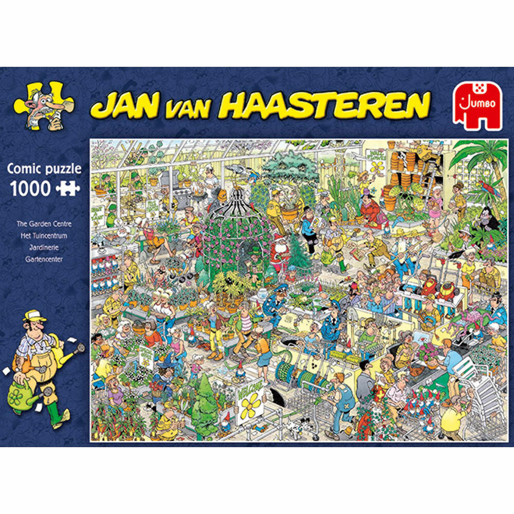 Jumbo Spiele Jan van Haasteren - Gartencenter, Puzzle, Erwachsenenpuzzle, Puzzlespiel, 1000 Teile, 19066