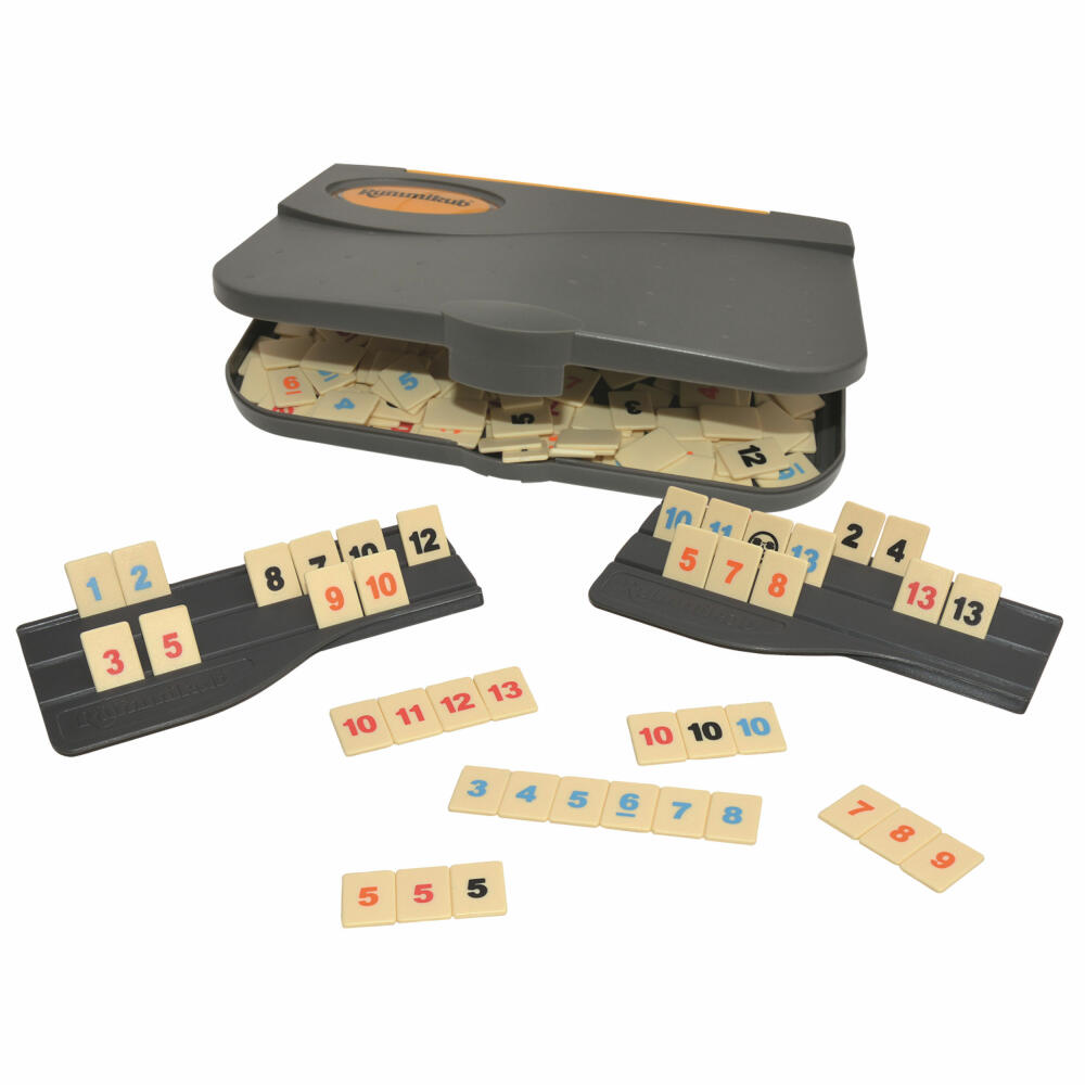 Jumbo Spiele Original Rummikub Kompaktspiel, Reisepiel, Gesellschaftsspiel, Familienspiel, Zahlenablagespiel, 3942