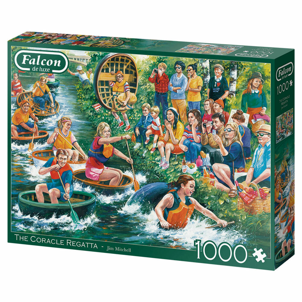 Jumbo Spiele Falcon The Coracle Regatta, Puzzle, Erwachsenenpuzzle, Puzzlespiel, 1000 Teile, 11338