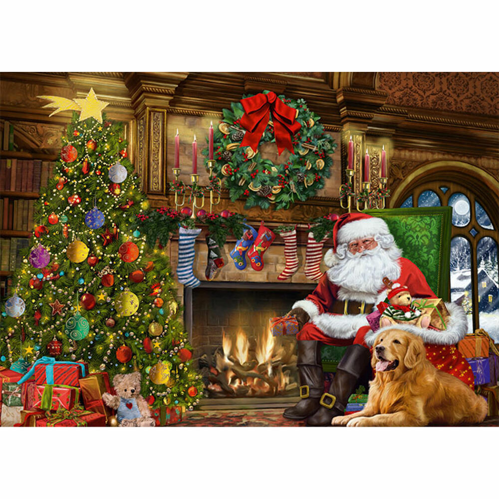 Jumbo Spiele Falcon Santa by the Christmas Tree, Puzzle, Erwachsenenpuzzle, Puzzlespiel, 500 Teile, 11311