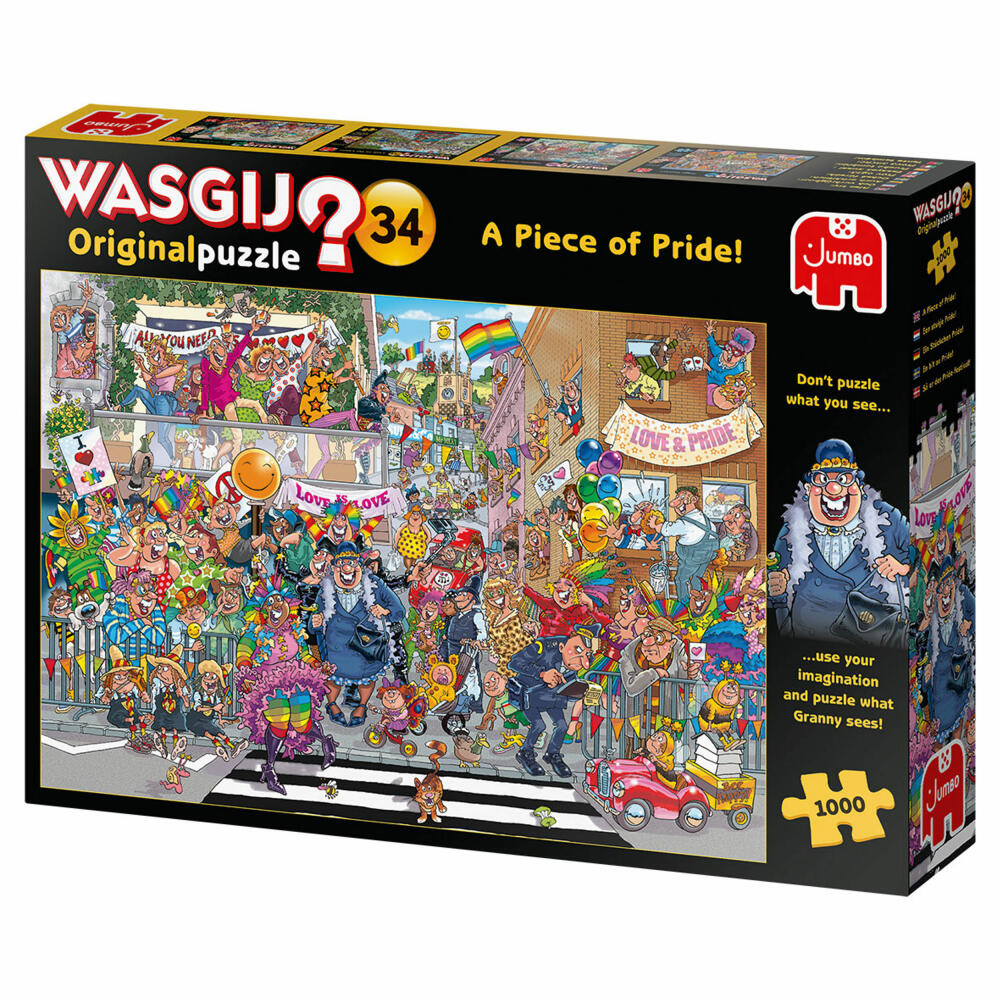 Jumbo Spiele Wasgij Original 34 - A Piece of Pride!, Puzzle, Erwachsenenpuzzle, Puzzlespiel, 1000 Teile, 19181