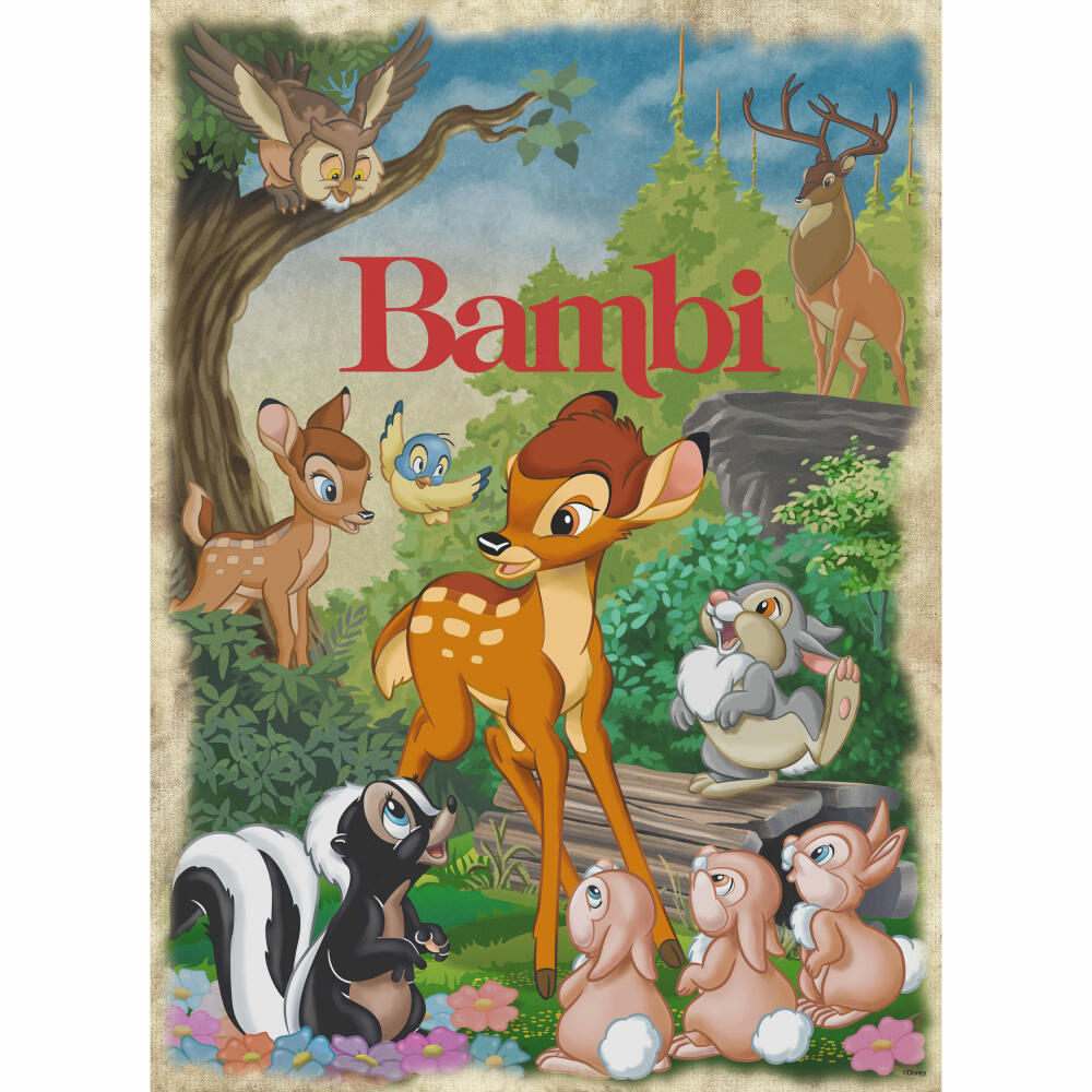 Jumbo Spiele Disney Classic Collection Bambi, Puzzle, Erwachsenenpuzzle, Puzzlespiel, 1000 Teile, 19491