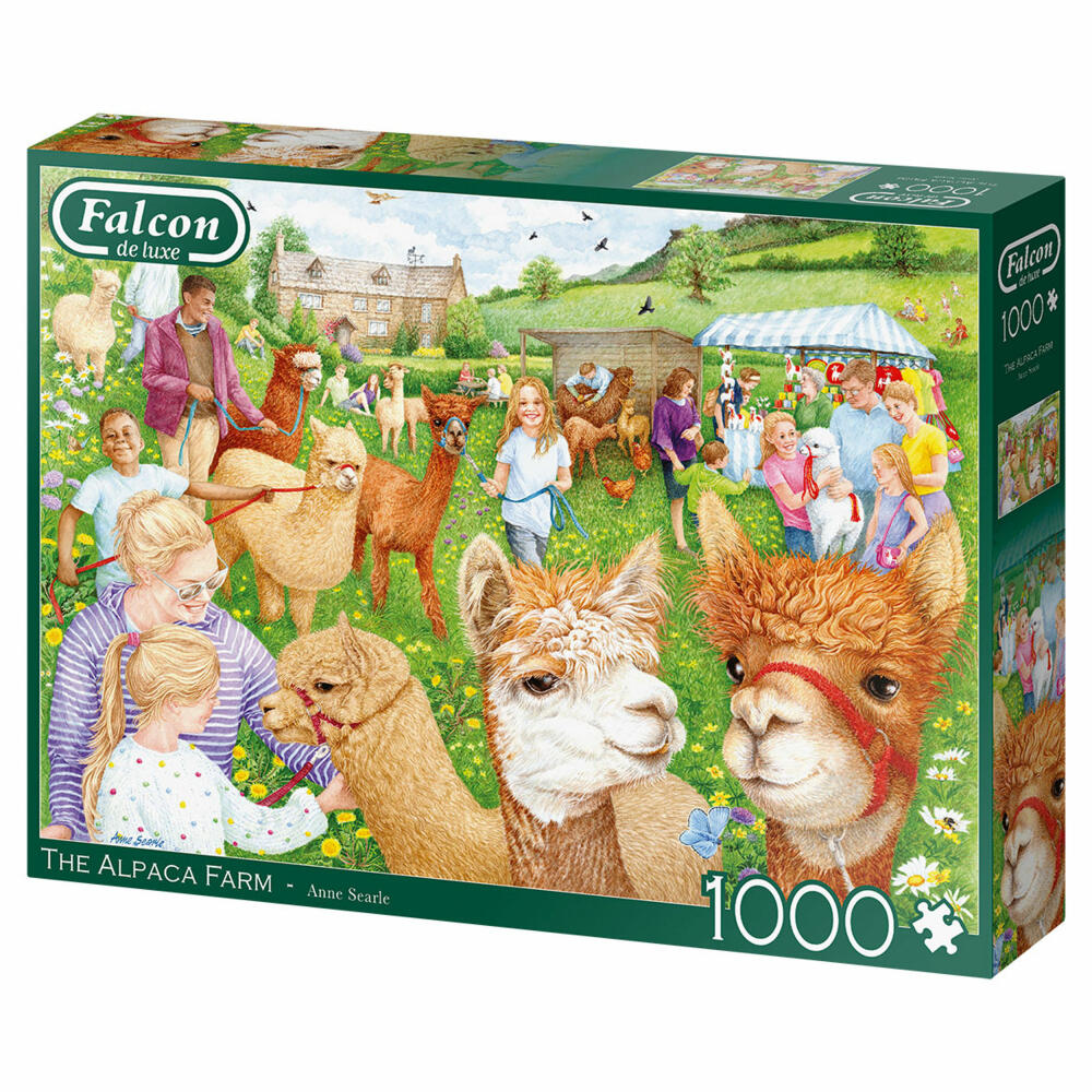 Jumbo Spiele Falcon The Alpaca Farm, Puzzle, Erwachsenenpuzzle, Puzzlespiel, 1000 Teile, 11374