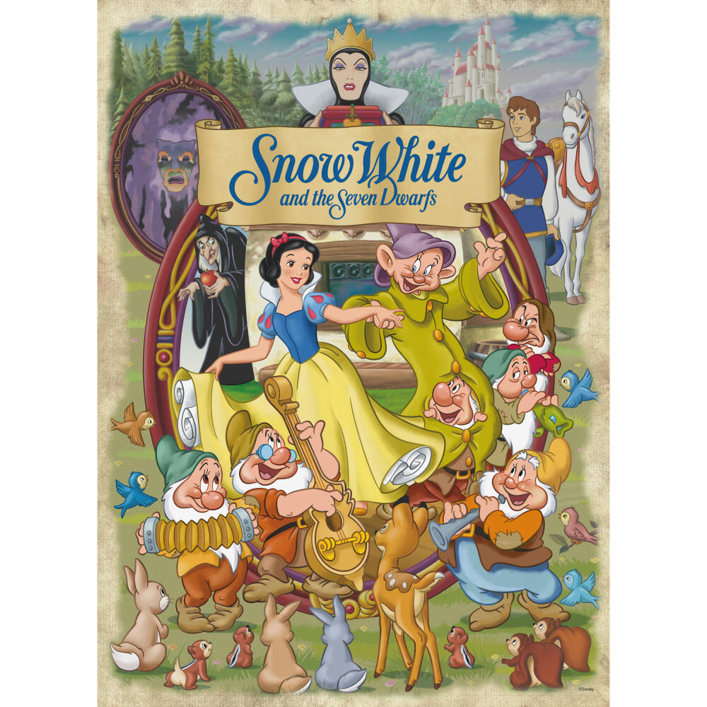 Jumbo Spiele Disney Classic Collection Snow White, Puzzle, Erwachsenenpuzzle, Puzzlespiel, 1000 Teile, 19490