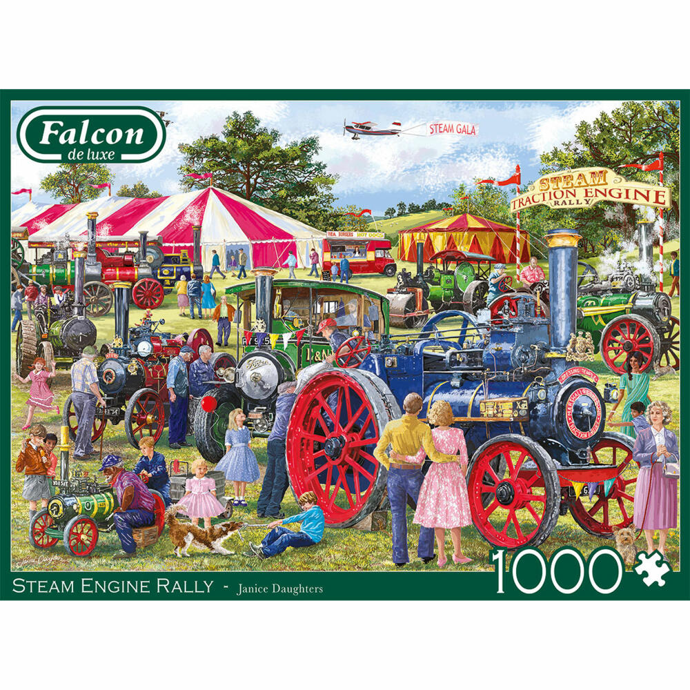 Jumbo Spiele Falcon Steam Engine Rally, Puzzle, Erwachsenenpuzzle, Puzzlespiel, 1000 Teile, 11389