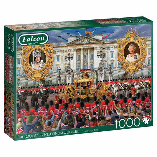 Jumbo Spiele Falcon The Queens Platinum Jubilee, Puzzle, Erwachsenenpuzzle, Puzzlespiel, 1000 Teile, 11371