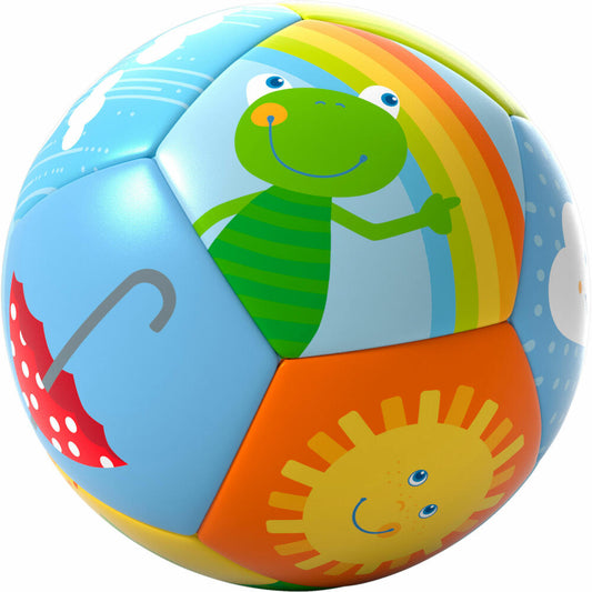 HABA Babyball Regenbogenwelt, Spielball, Spielzeugball, Baby Ball, Spielzeug, ab 6 Monaten, 306318