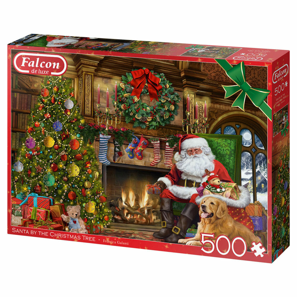 Jumbo Spiele Falcon Santa by the Christmas Tree, Puzzle, Erwachsenenpuzzle, Puzzlespiel, 500 Teile, 11311