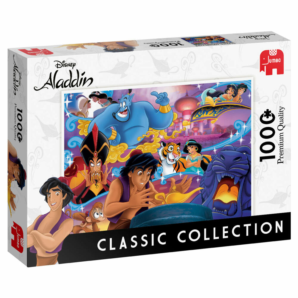 Jumbo Spiele Disney Classic Collection Aladdin, Puzzle, Erwachsenenpuzzle, Puzzlespiel, 1000 Teile, 18825