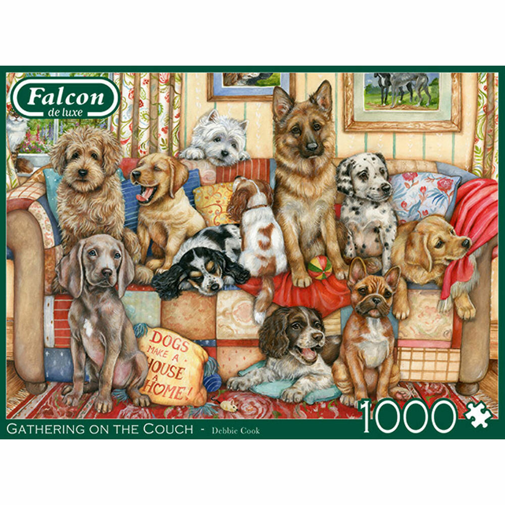 Jumbo Spiele Falcon Gathering on the Couch, Puzzle, Erwachsenenpuzzle, Puzzlespiel, 1000 Teile, 11293