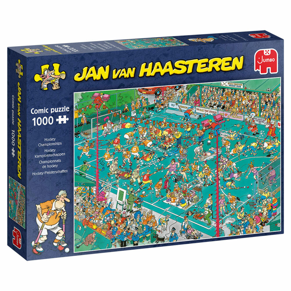 Jumbo Spiele Jan van Haasteren - Hockey Meisterschaften, Puzzle, Erwachsenenpuzzle, Puzzlespiel, 1000 Teile, 19094