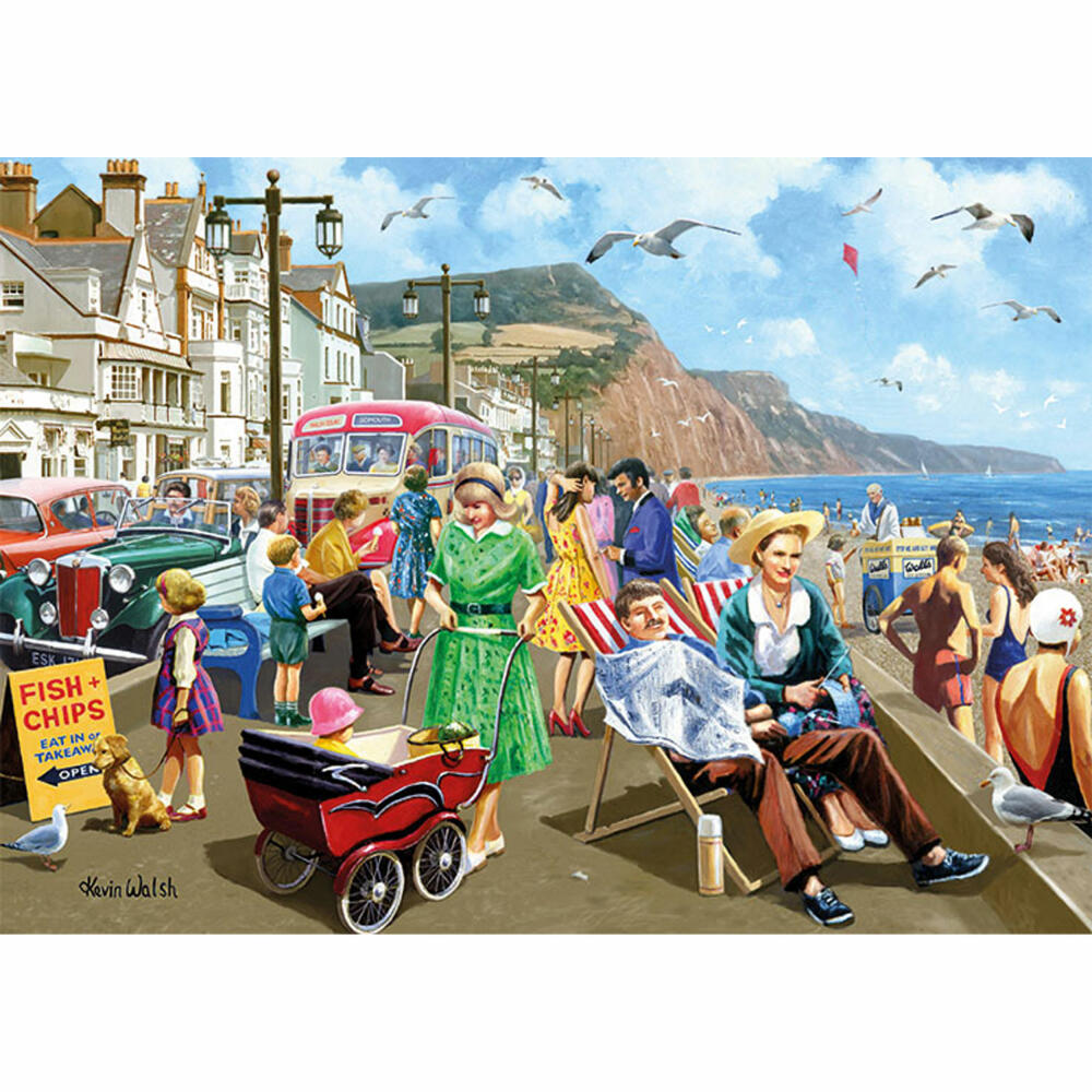 Jumbo Spiele Falcon Sidmouth Seafront, Puzzle, Erwachsenenpuzzle, Puzzlespiel, 500 Teile, 11375