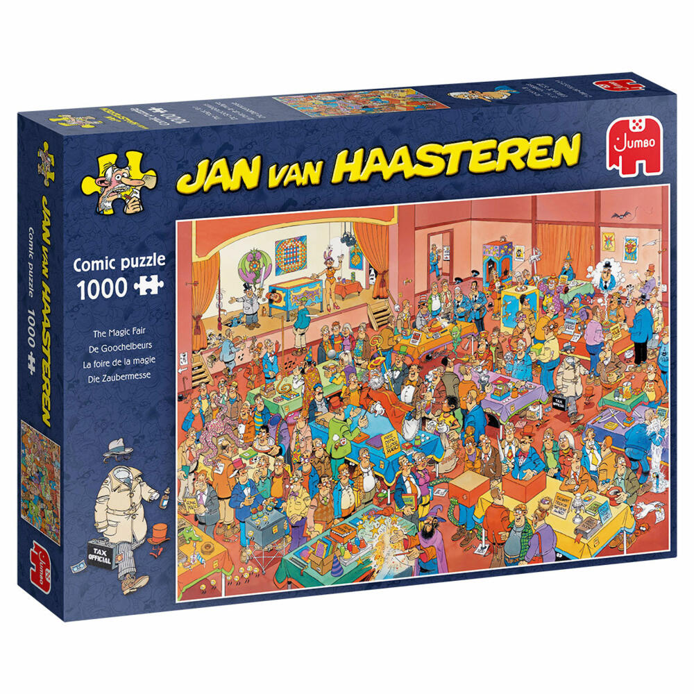 Jumbo Spiele Jan van Haasteren - Zauberer Messe, Puzzle, Erwachsenenpuzzle, Puzzlespiel, 1000 Teile, 19072