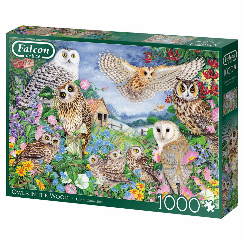 Jumbo Spiele Falcon Owls in the Wood, Puzzle, Erwachsenenpuzzle, Puzzlespiel, 1000 Teile, 11286