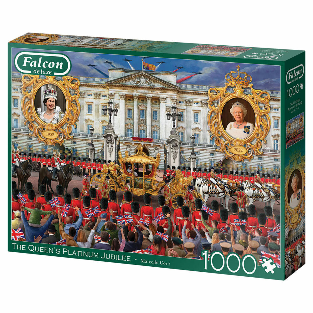 Jumbo Spiele Falcon The Queens Platinum Jubilee, Puzzle, Erwachsenenpuzzle, Puzzlespiel, 1000 Teile, 11371