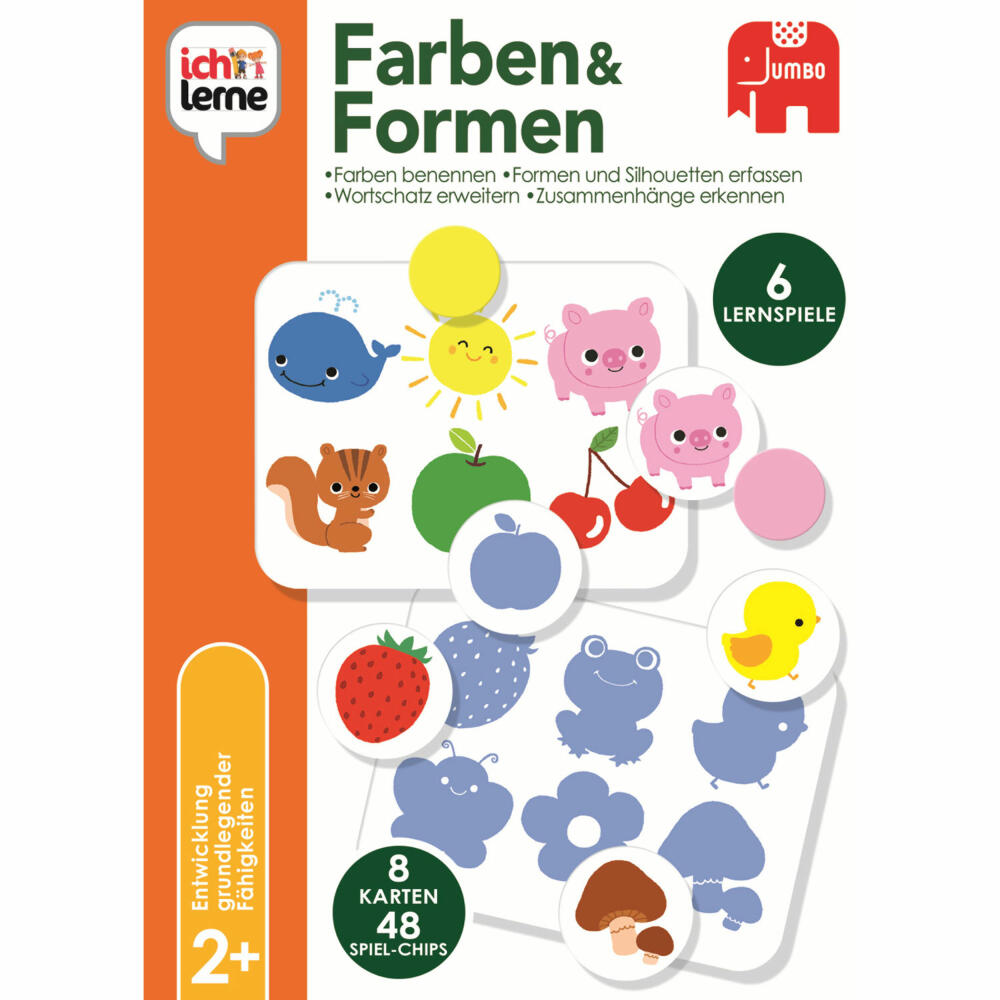 Jumbo Spiele ich lerne Farben & Formen, Lernspiel, Kinderspiel, Legespiel, Kinder Spiel, 19580