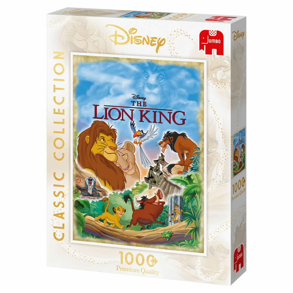 Jumbo Spiele Disney Classic Collection König der Löwen, Puzzle, Erwachsenenpuzzle, Puzzlespiel, 1000 Teile, 18823