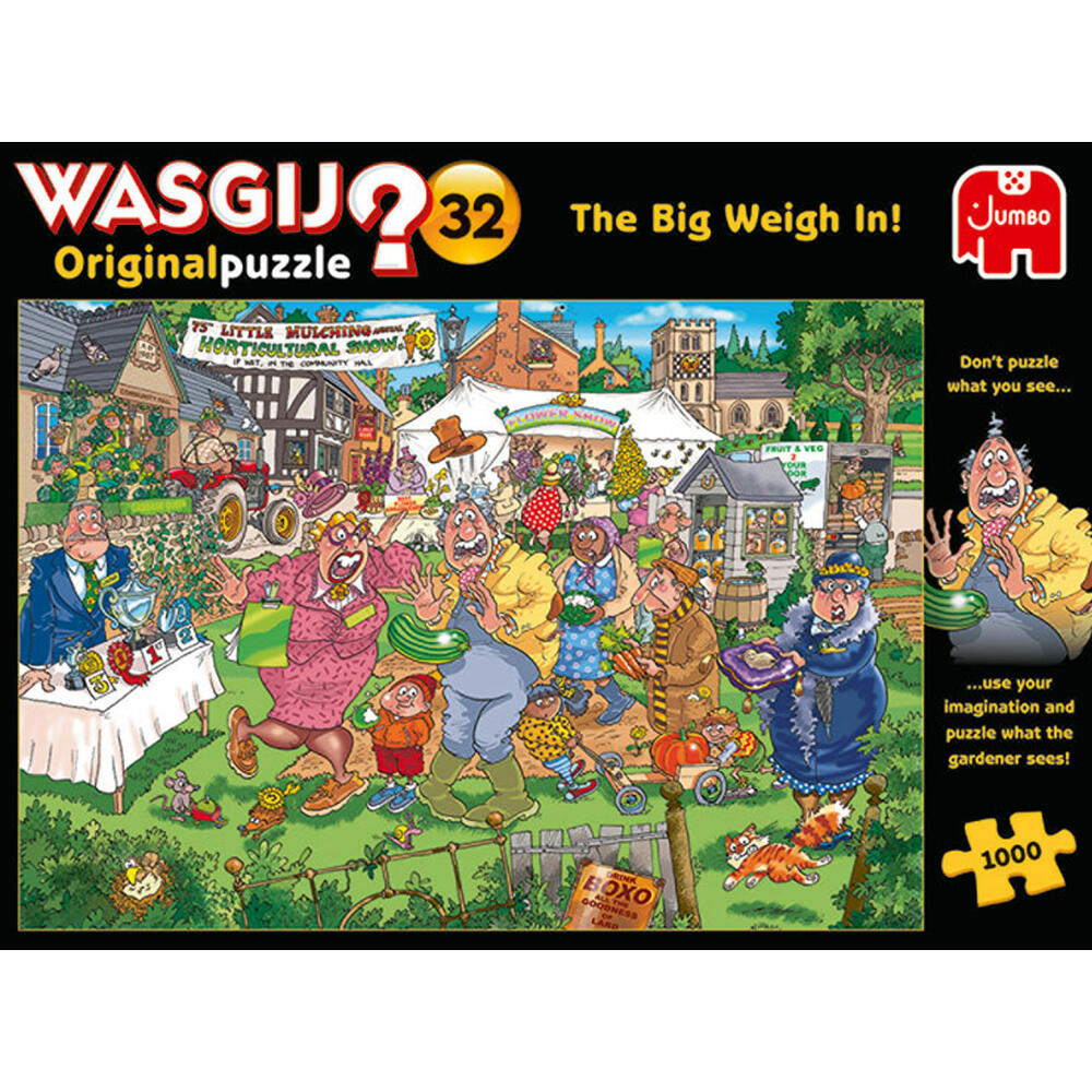 Jumbo Spiele Wasgij Original 32 - Darf es etwas mehr sein?, Puzzle, Erwachsenenpuzzle, Puzzlespiel, 1000 Teile, 19170