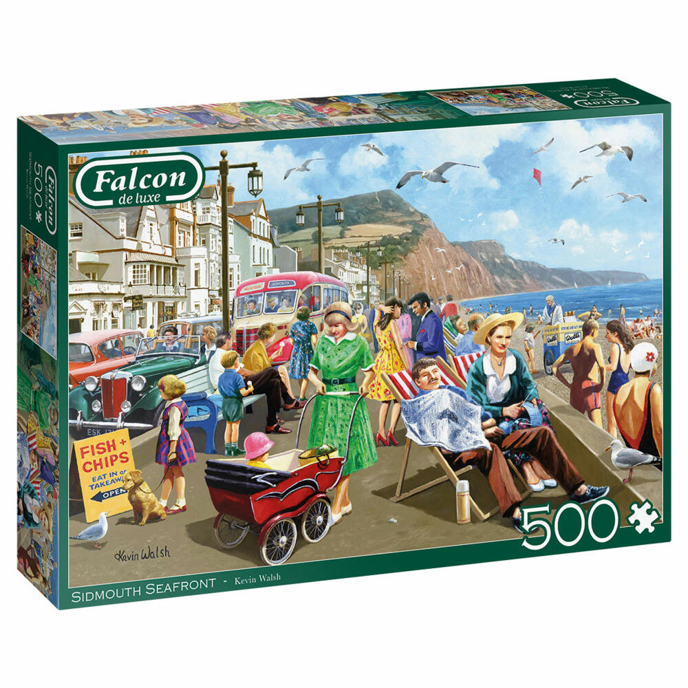 Jumbo Spiele Falcon Sidmouth Seafront, Puzzle, Erwachsenenpuzzle, Puzzlespiel, 500 Teile, 11375