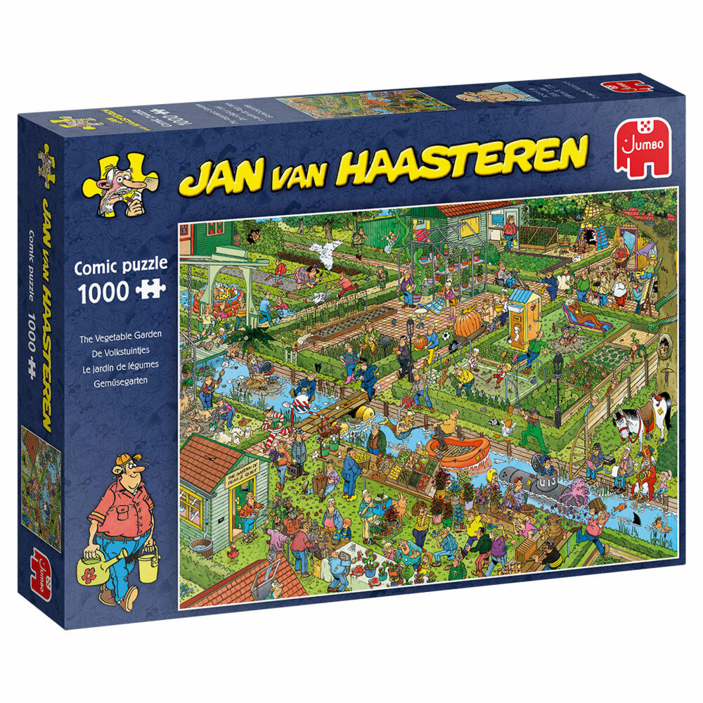 Jumbo Spiele Jan van Haasteren - Gemüsegarten, Puzzle, Erwachsenenpuzzle, Puzzlespiel, 1000 Teile, 19057