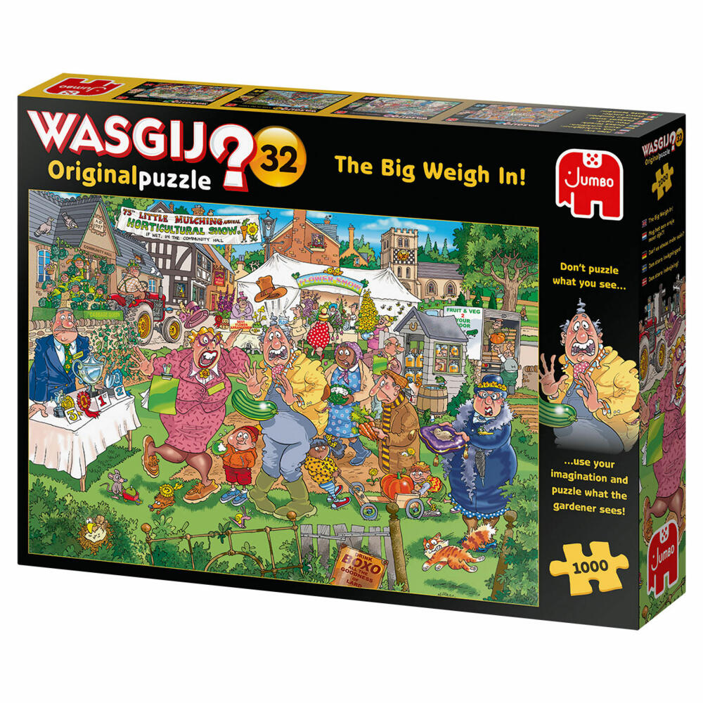 Jumbo Spiele Wasgij Original 32 - Darf es etwas mehr sein?, Puzzle, Erwachsenenpuzzle, Puzzlespiel, 1000 Teile, 19170