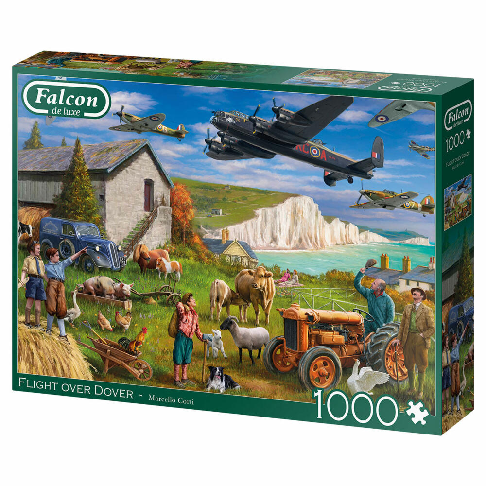 Jumbo Spiele Falcon Flight over Dover, Puzzle, Erwachsenenpuzzle, Puzzlespiel, 1000 Teile, 11391