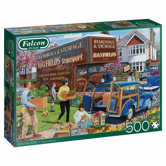 Jumbo Spiele Falcon Moving Day, Puzzle, Erwachsenenpuzzle, Puzzlespiel, 500 Teile, 11370