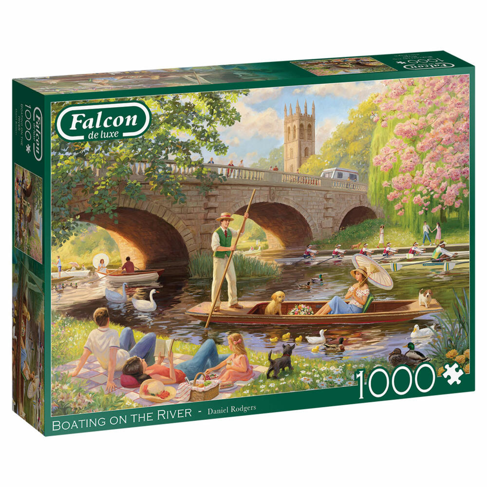 Jumbo Spiele Falcon Boating on the River, Puzzle, Erwachsenenpuzzle, Puzzlespiel, 1000 Teile, 11348