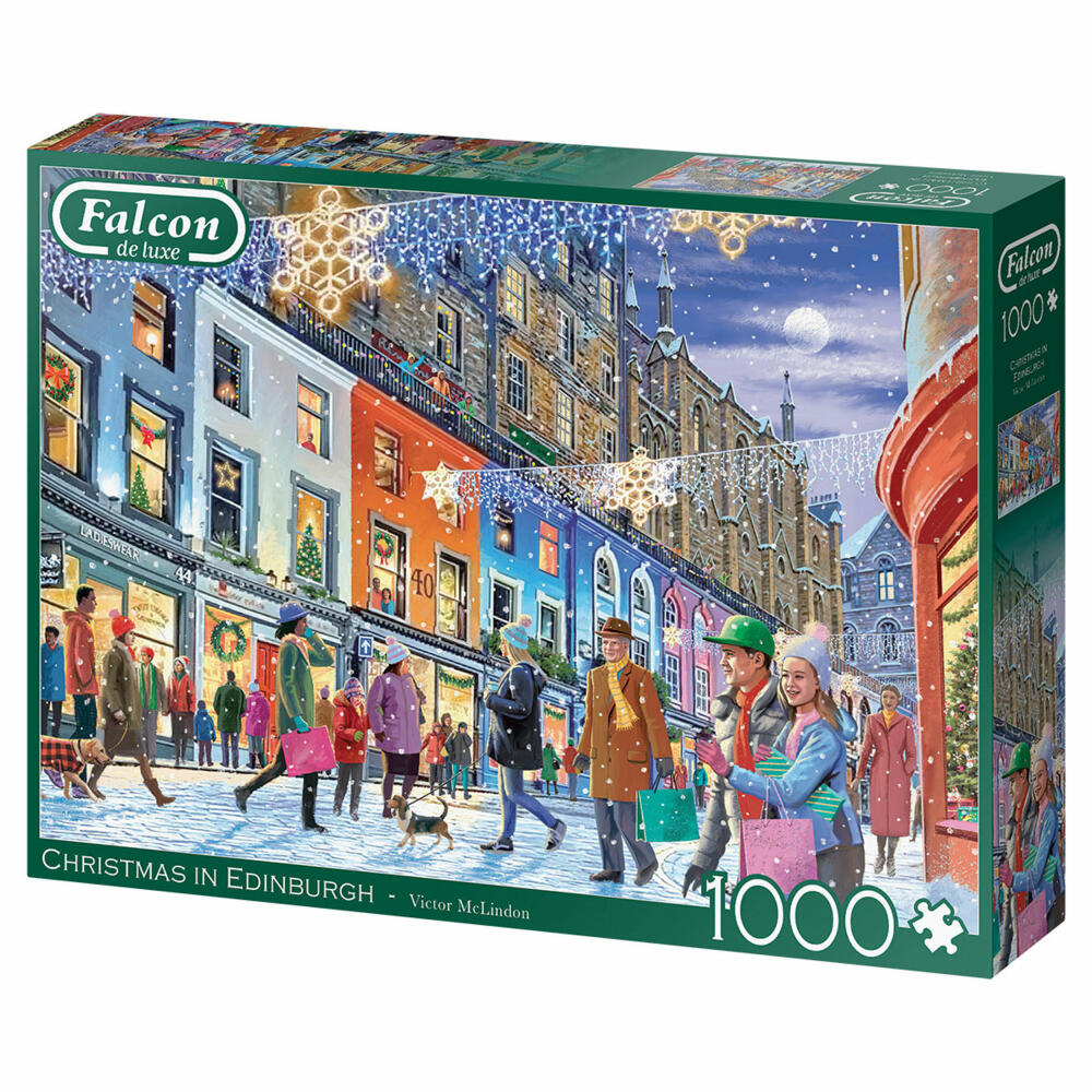 Jumbo Spiele Falcon Christmas in Edinburgh, Puzzle, Erwachsenenpuzzle, Puzzlespiel, 1000 Teile, 11353