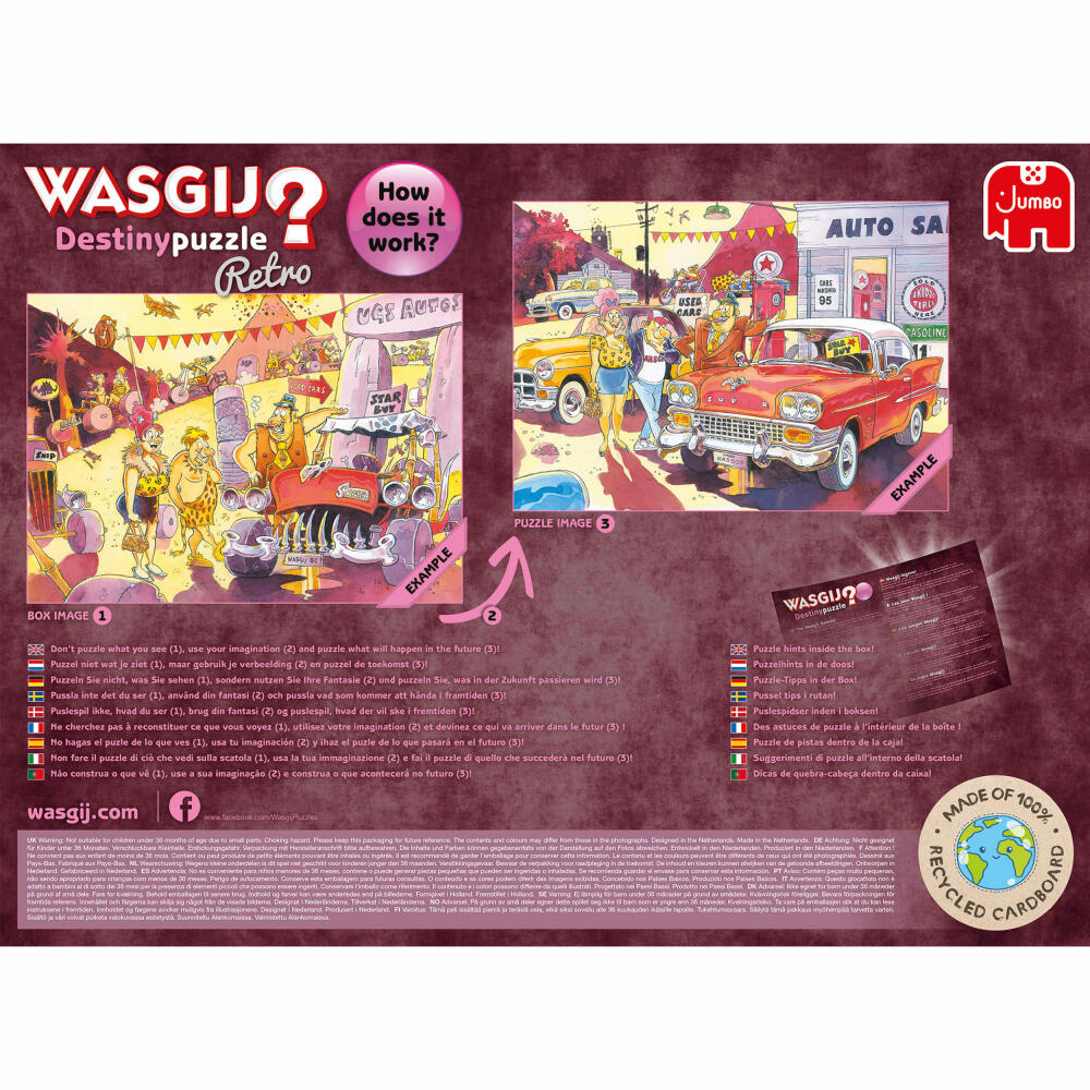 Jumbo Spiele Wasgij Retro Destiny 4 - Die Wasgij-Spiele!, Puzzle, Erwachsenenpuzzle, Puzzlespiel, 1000 Teile, 19178