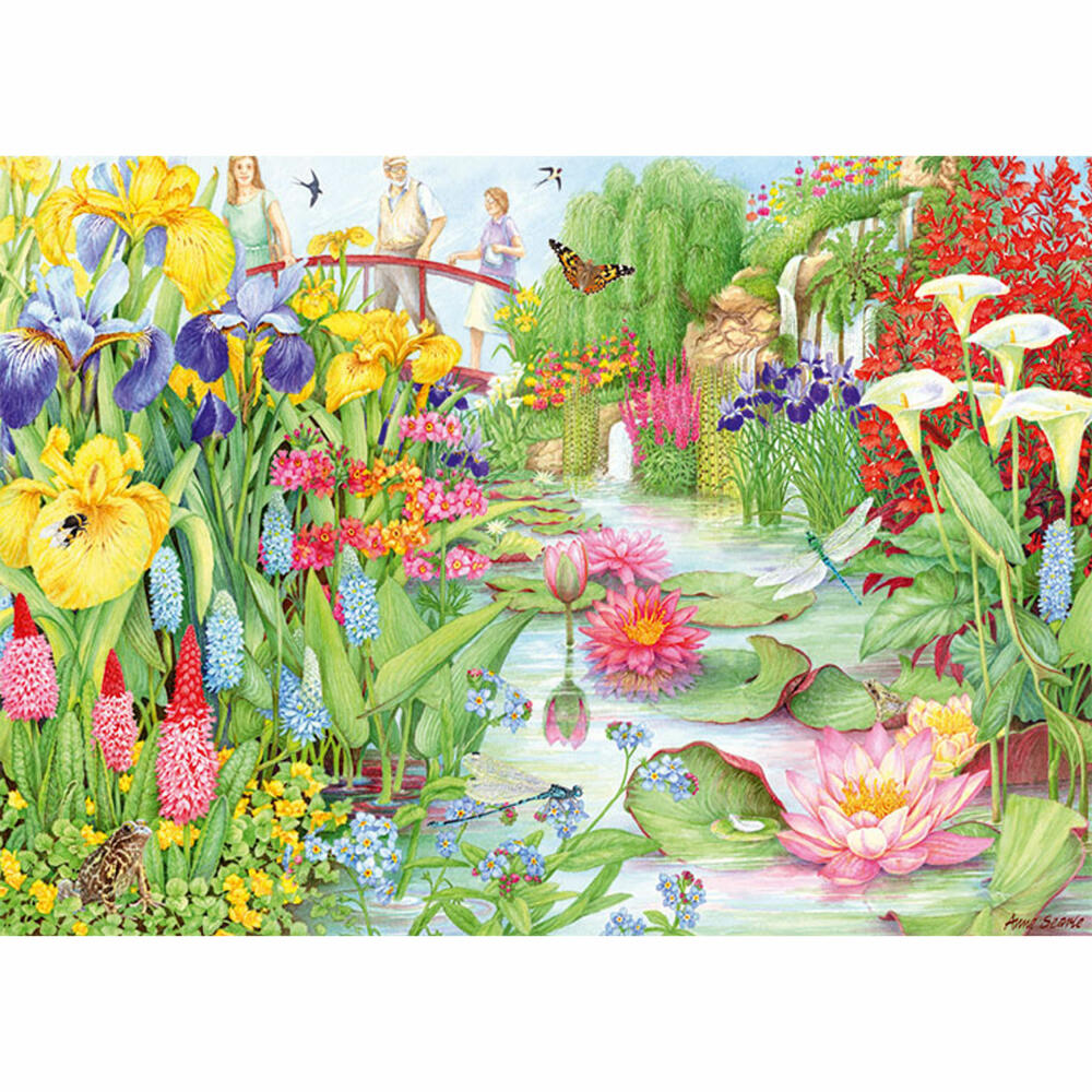 Jumbo Spiele Falcon The Flower Show: The Water Garden, Puzzle, Erwachsenenpuzzle, Puzzlespiel, 1000 Teile, 11282