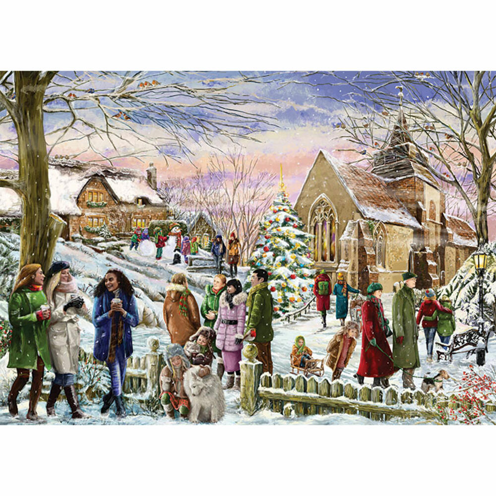 Jumbo Spiele Falcon Festive Village, Puzzle, Erwachsenenpuzzle, Puzzlespiel, 1000 Teile, 11352